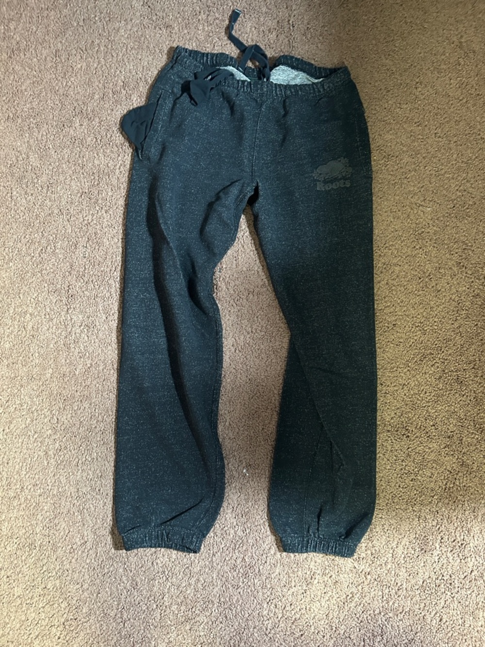 Roots Black Speckled Jogger Pants